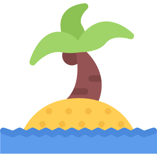 Island Coloring Flat icon