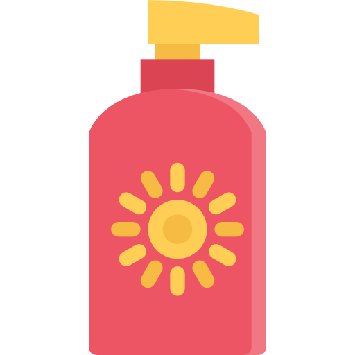 Sun protection Coloring Flat icon