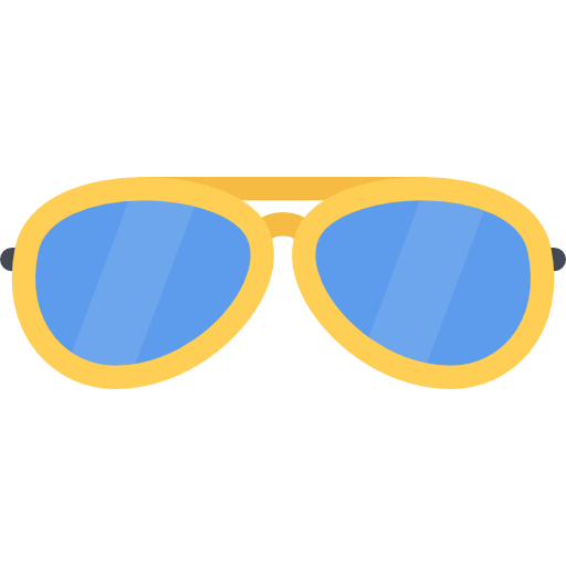 des lunettes de soleil Coloring Flat Icône