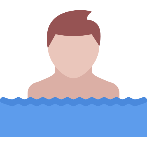 Пловец Coloring Flat иконка