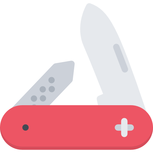 Швейцарский армейский нож Coloring Flat иконка