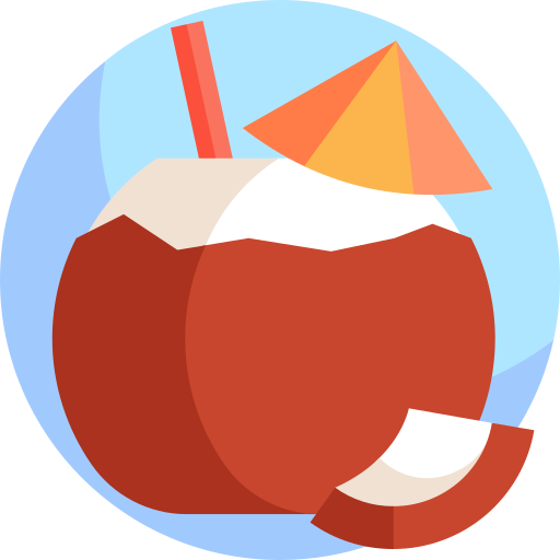 kokosnoot Detailed Flat Circular Flat icoon