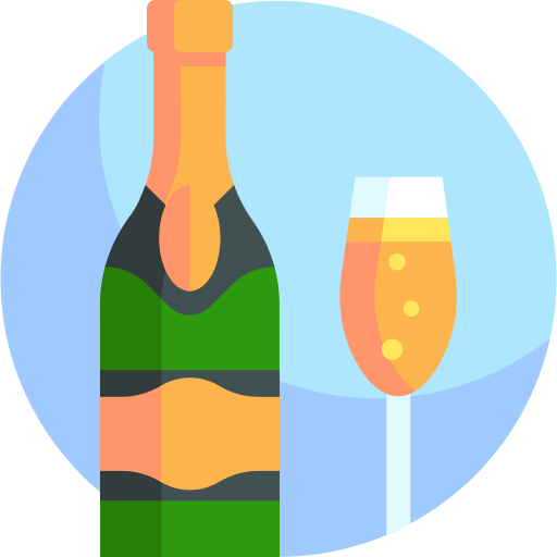 champagner Detailed Flat Circular Flat icon
