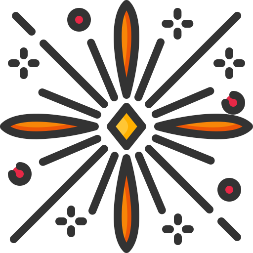 fuegos artificiales Generic Outline Color icono