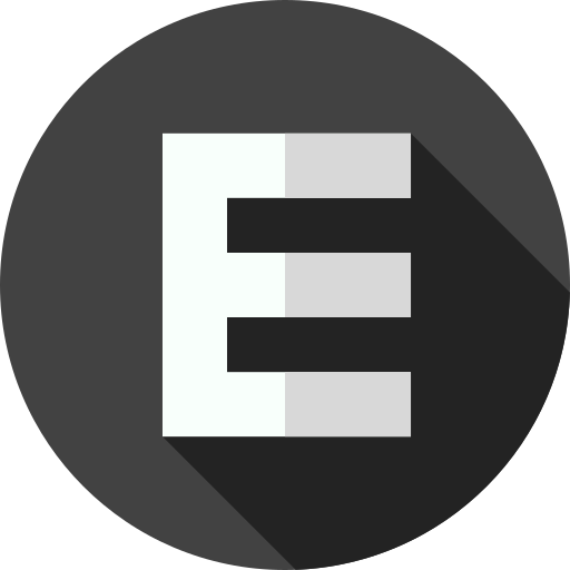 e Flat Circular Flat icon