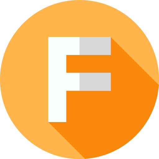 f Flat Circular Flat icon