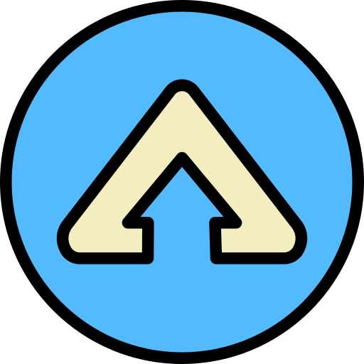 flecha arriba Generic Outline Color icono