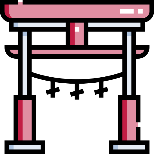 porte torii Detailed Straight Lineal color Icône