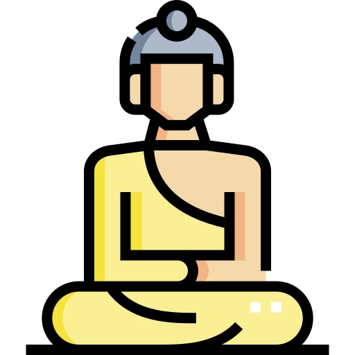 buddha Detailed Straight Lineal color icon