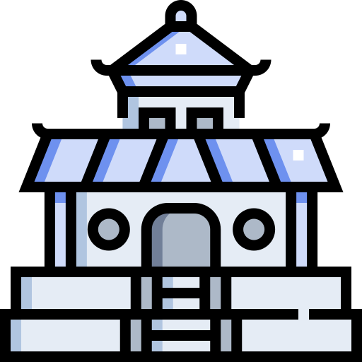 Świątynia Detailed Straight Lineal color ikona