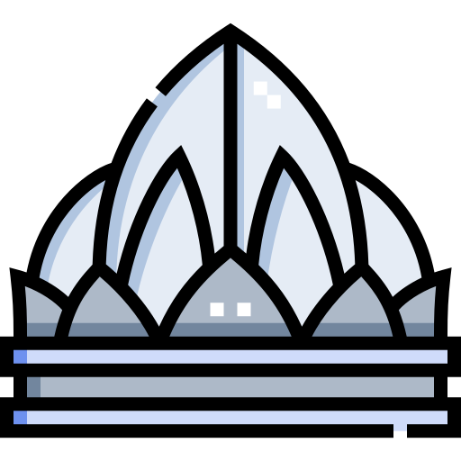 Świątynia lotosu Detailed Straight Lineal color ikona