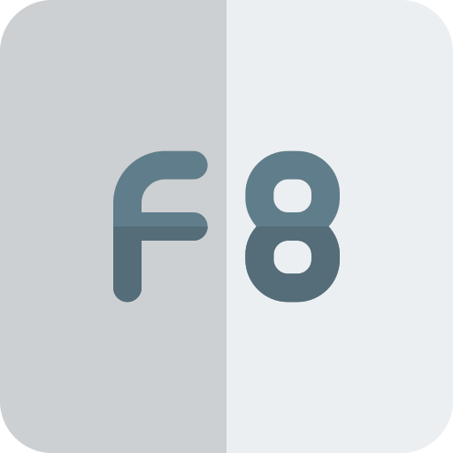 f8 Pixel Perfect Flat icono