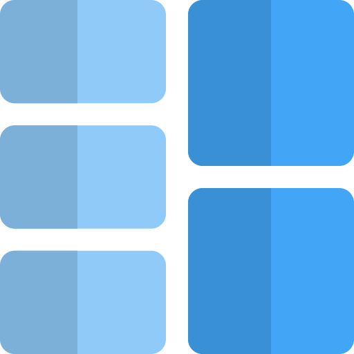 Square blocks Pixel Perfect Flat icon