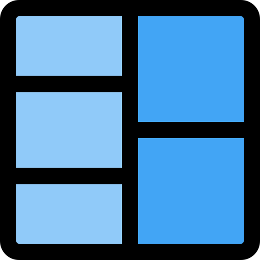kwadratowe bloki Pixel Perfect Lineal Color ikona