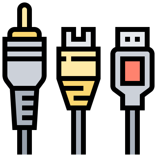 audio kabel Meticulous Lineal Color icoon