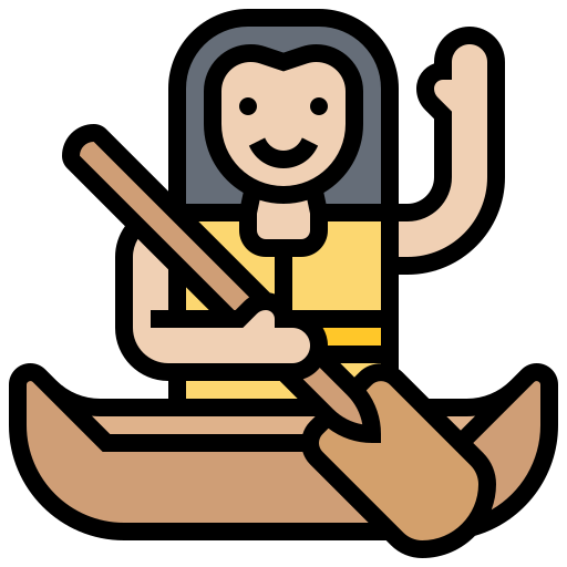 Kayaking Meticulous Lineal Color icon