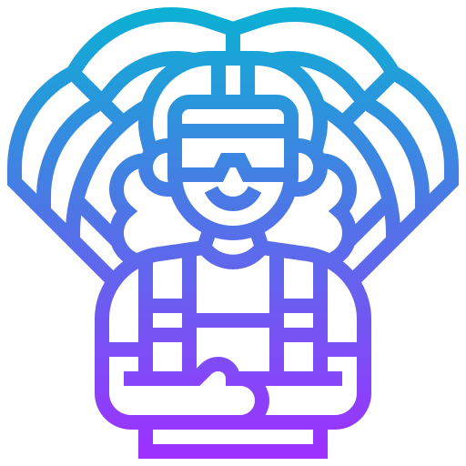 pára-quedas Meticulous Gradient Ícone