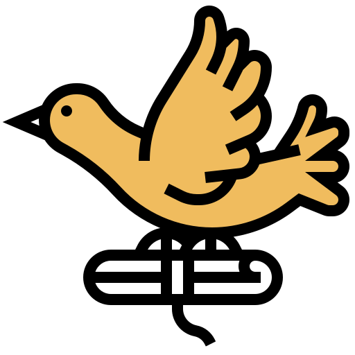 pájaro Meticulous Yellow shadow icono