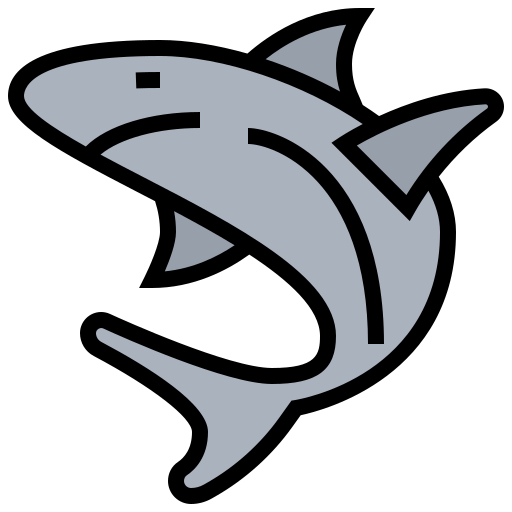 Shark Meticulous Lineal Color icon