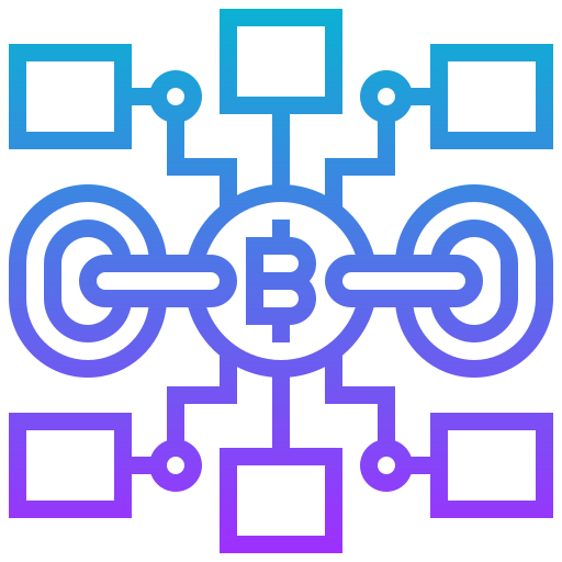 blockchain Meticulous Gradient icoon