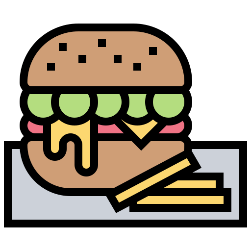 Hamburger Meticulous Lineal Color icon