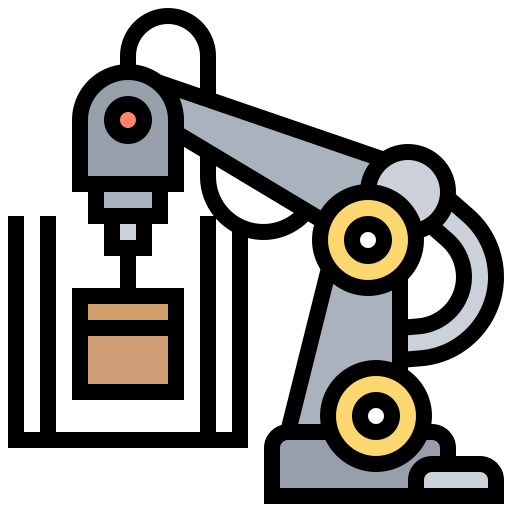 brazo robotico Meticulous Lineal Color icono