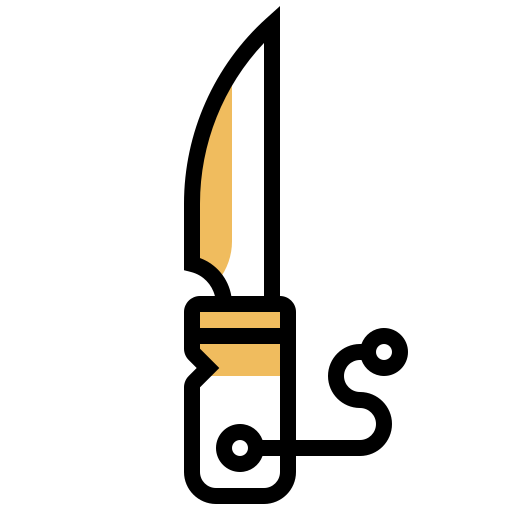 칼 Meticulous Yellow shadow icon