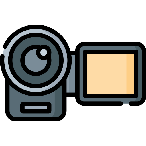 camara de video Special Lineal color icono