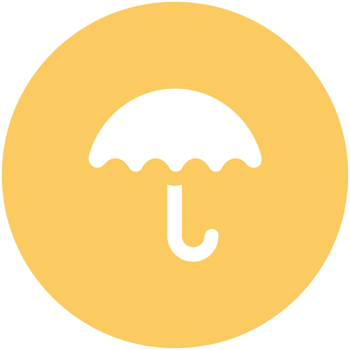 Open umbrella Generic Circular icon