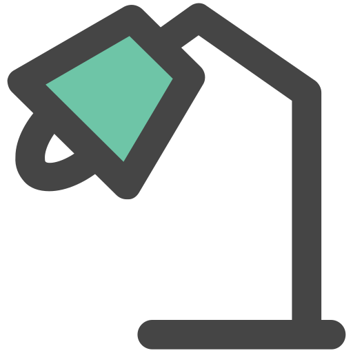 Desk lamp Generic Outline Color icon