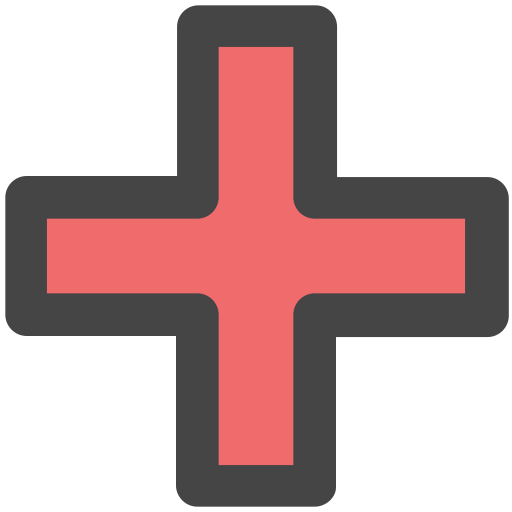 Plus sign Generic Outline Color icon