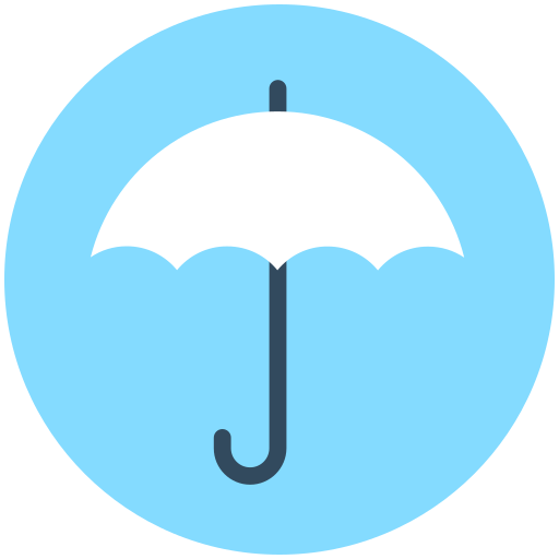 guarda-chuva aberto Generic Circular Ícone