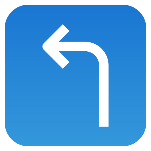 Turn left Generic Flat Gradient icon