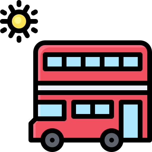 이층 버스 Generic Outline Color icon
