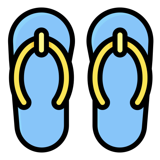 flip flops Generic Outline Color icon