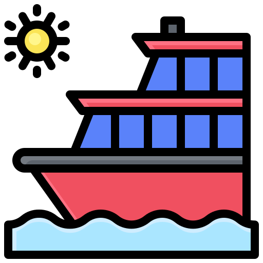 nave da crociera Generic Outline Color icona