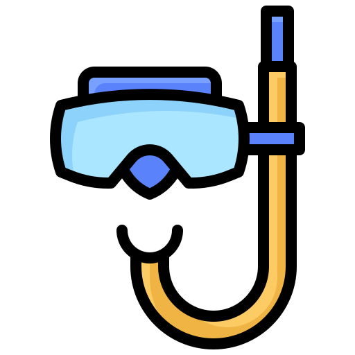 maska do nurkowania Generic Outline Color ikona