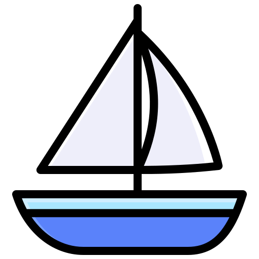 Sailboat Generic Outline Color icon