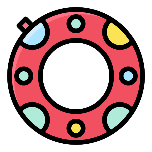 anello da nuoto Generic Outline Color icona