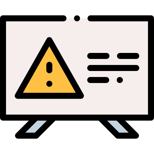 Warning Detailed Rounded Lineal color icon