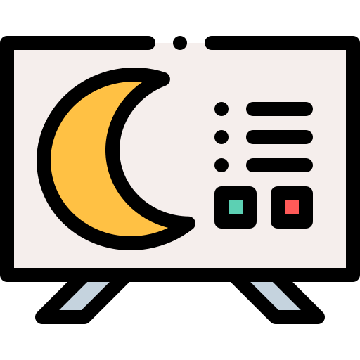 nacht-modus Detailed Rounded Lineal color icon
