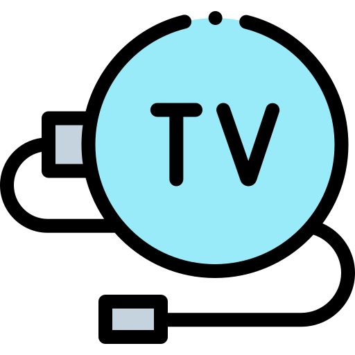 smart tv Detailed Rounded Lineal color icon