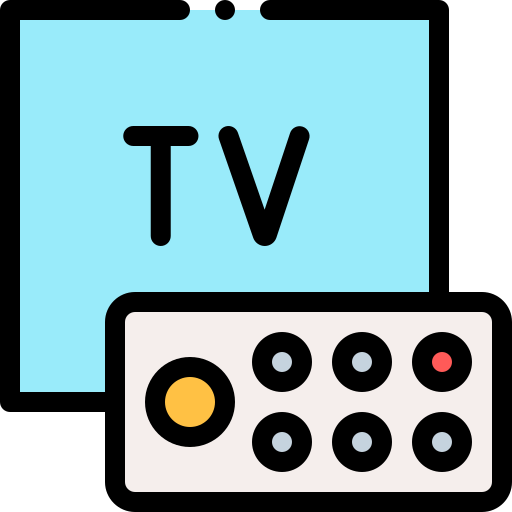 스마트 티비 Detailed Rounded Lineal color icon