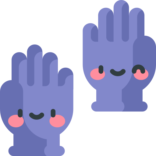 rękawice Kawaii Flat ikona
