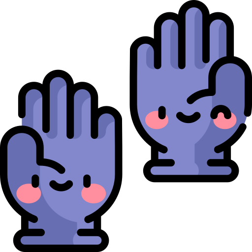 guantes Kawaii Lineal color icono
