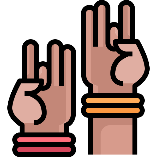 ręka Justicon Lineal Color ikona