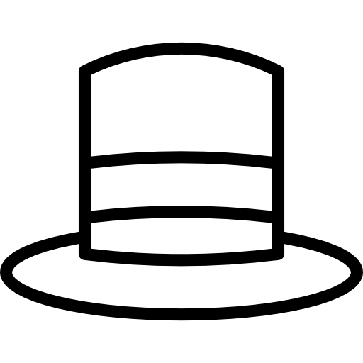 Top hat Basic Miscellany Lineal icon