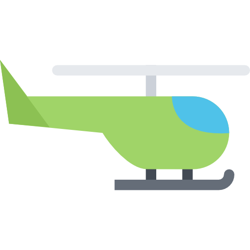 helicóptero Coloring Flat icono