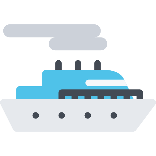 船 Coloring Flat icon