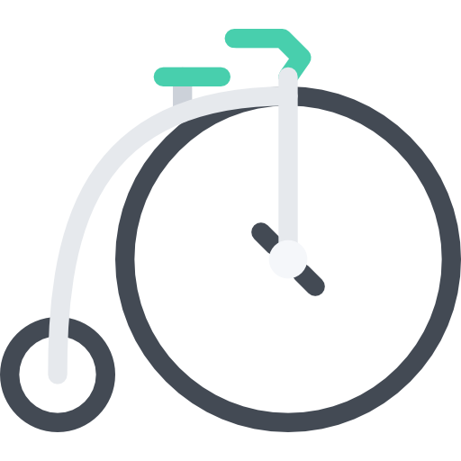 自転車 Coloring Flat icon